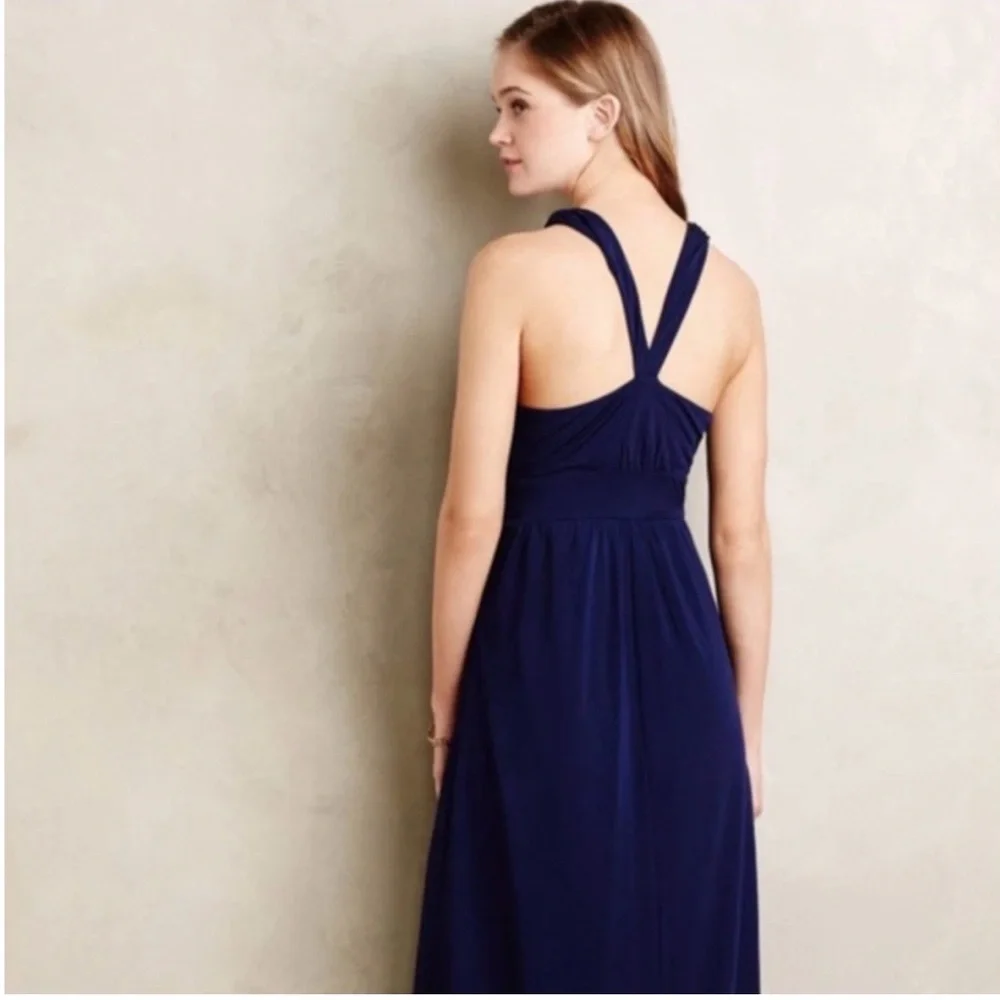 Anthropologie Maeve Yuma Maxi Dress Size 0 Blue - Picture 2 of 7